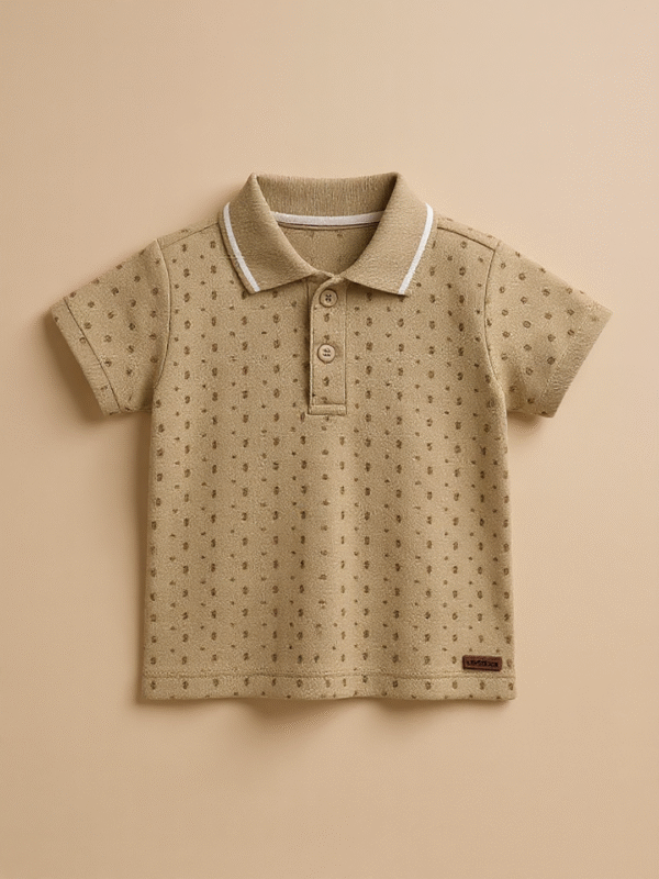 Brown Polo t-shirt - Image 3