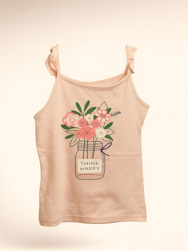 Peach sleeveless girls top