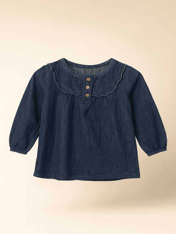 Blue full-sleeve girls top