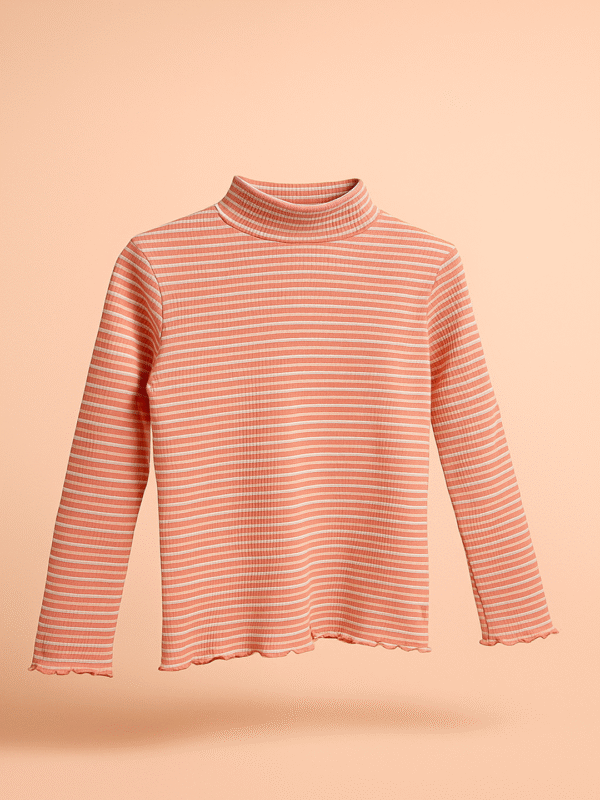 Striped full sleeve girls sweatshirt