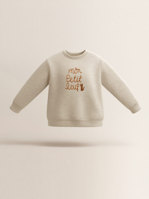 White full sleeve kids sweatshirt - Image 2