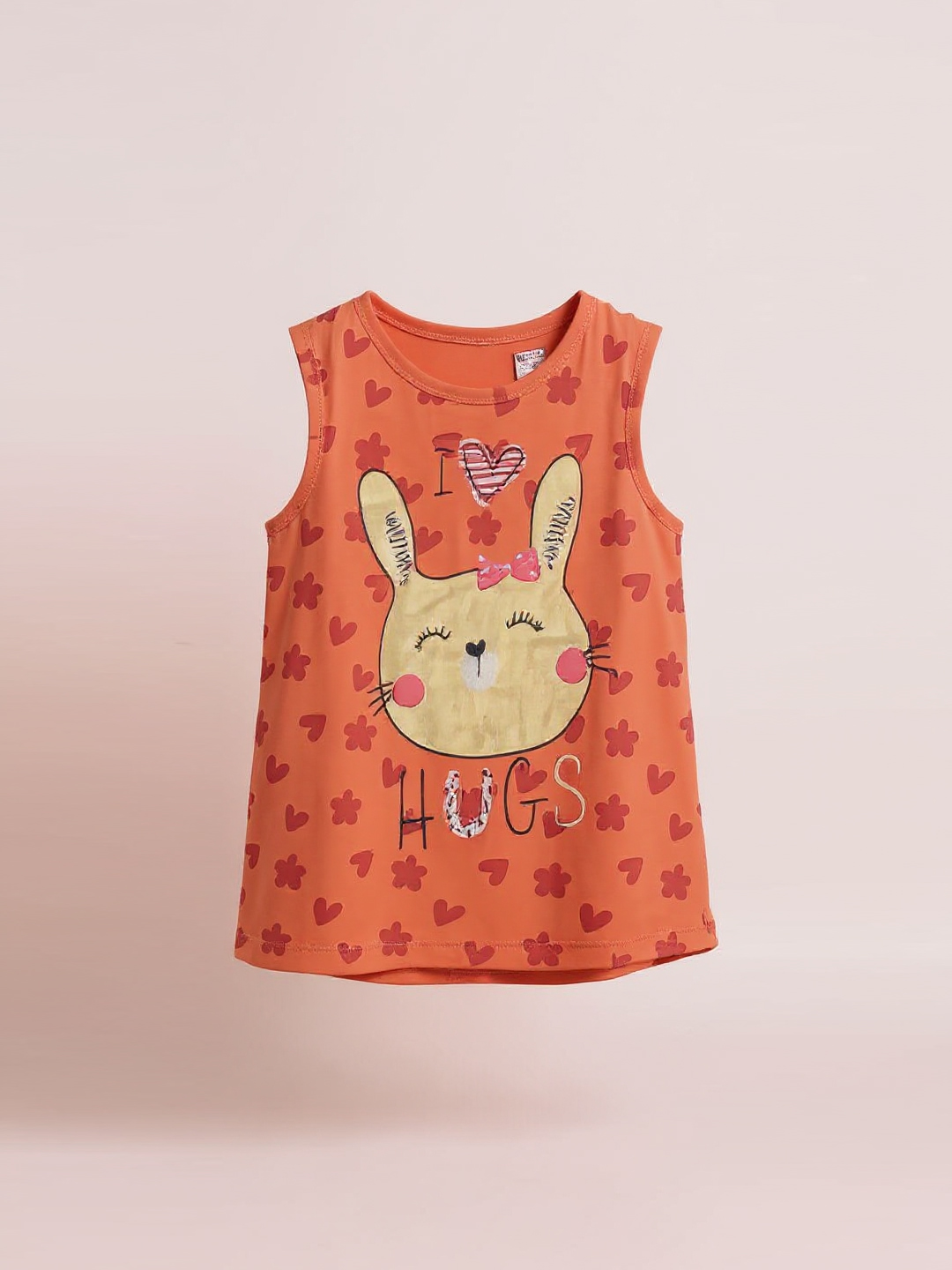 Peach sleeveless girls top