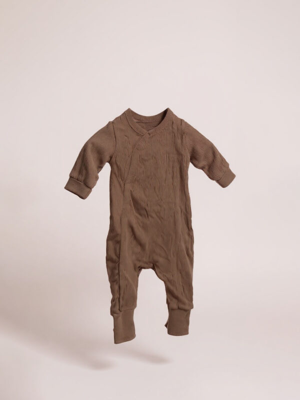 Baby brown full sleeve rompers - Image 2