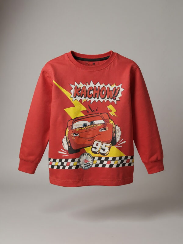 Red full sleeve boys sweatshirt
