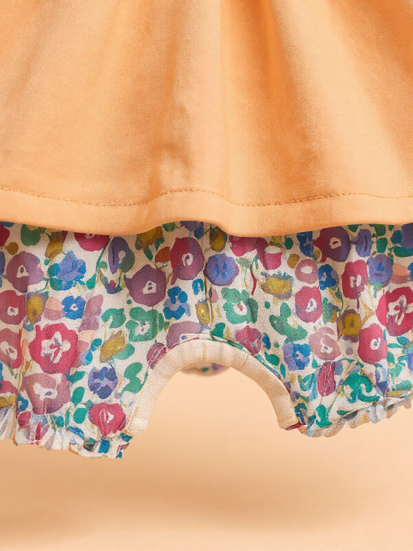 Girls peach floral set - Image 3