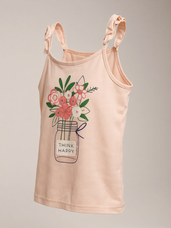 Peach sleeveless girls top - Image 2