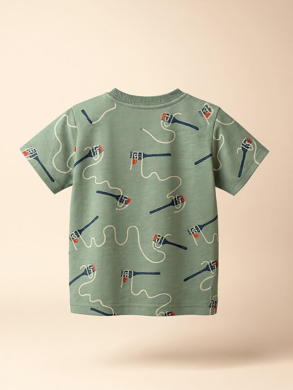 Olive green "noodle" tee - Image 2