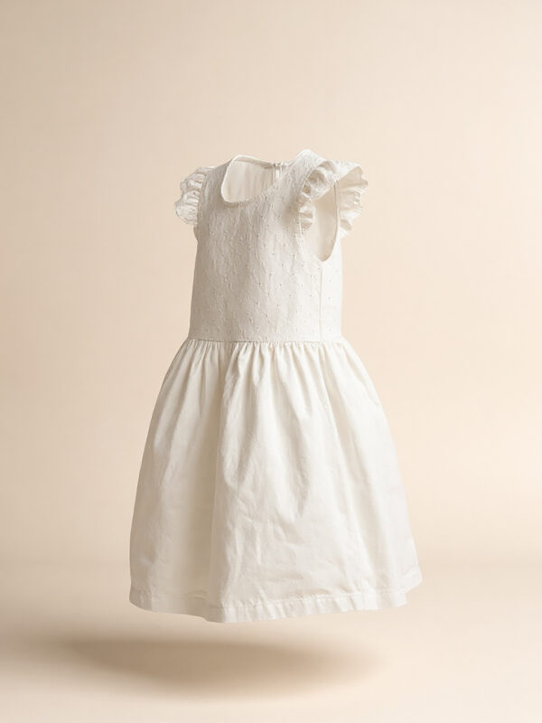 White half sleeve girls frock - Image 2