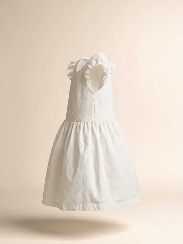 White half sleeve girls frock - Image 4