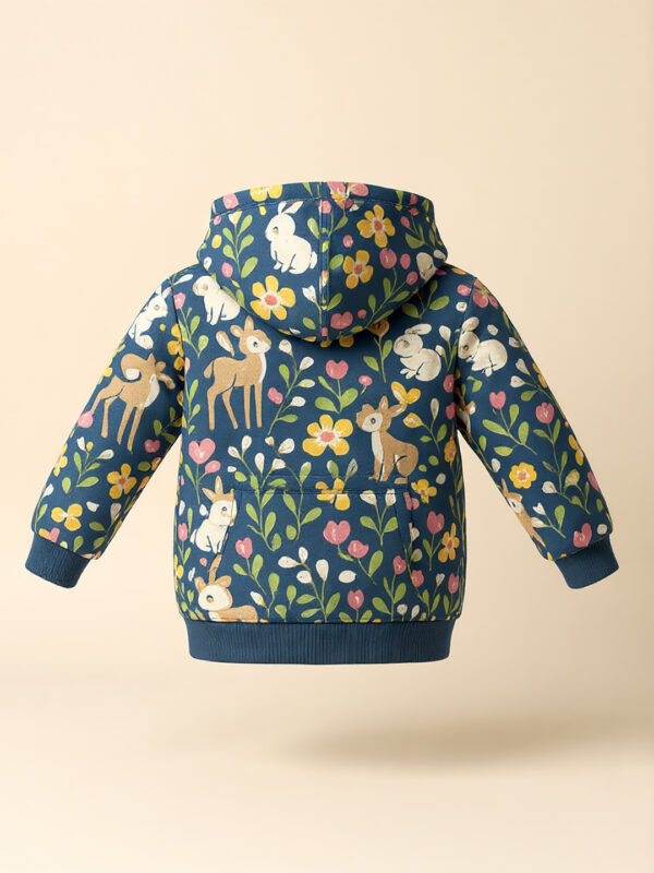 Girls floral hoodie - Image 3