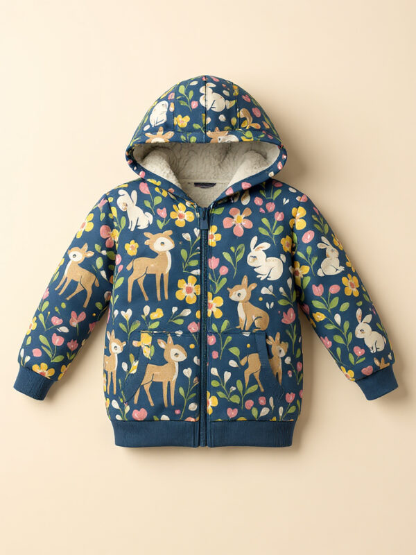Girls floral hoodie - Image 4