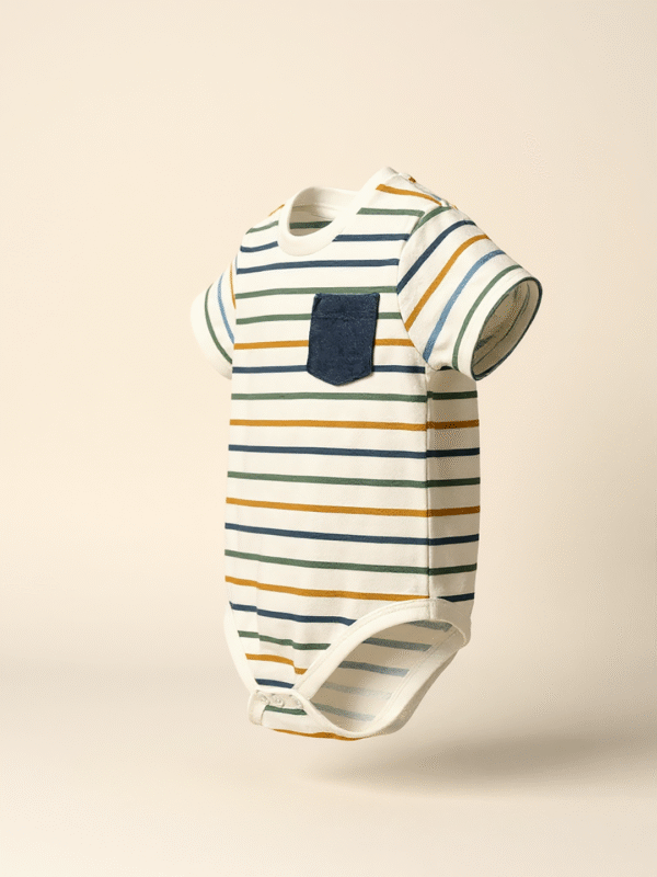 Striped baby newborn rompers - Image 3