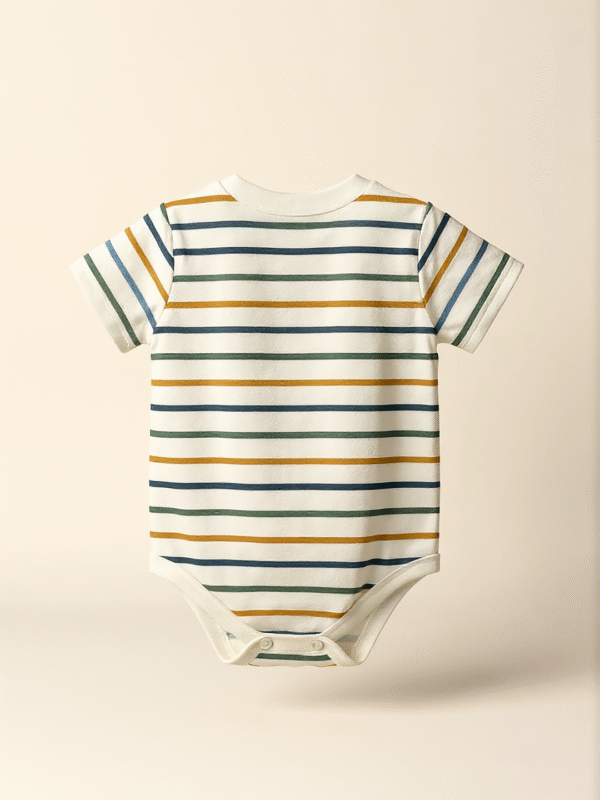 Striped baby newborn rompers - Image 2