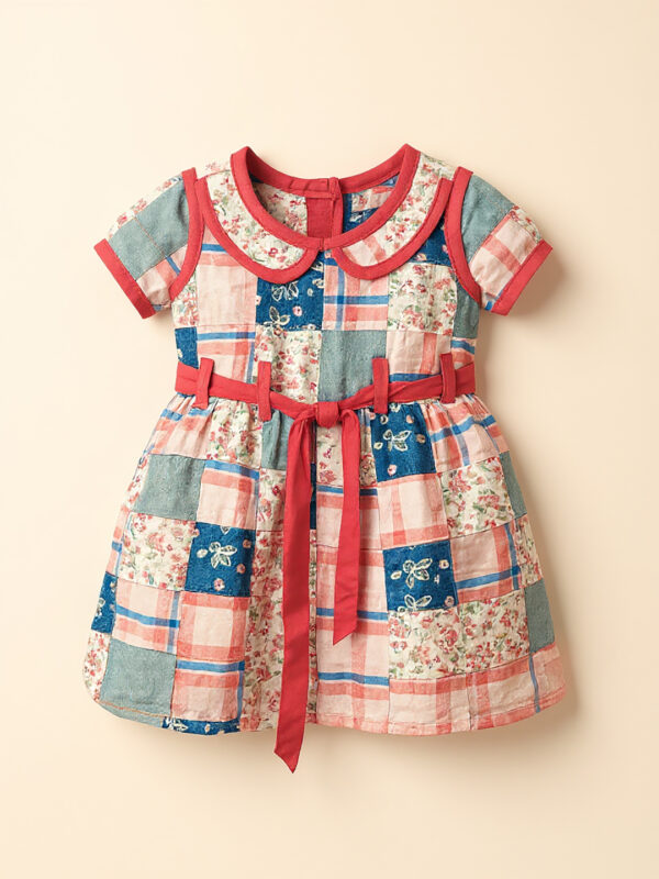 Girls multicolored frock - Image 2