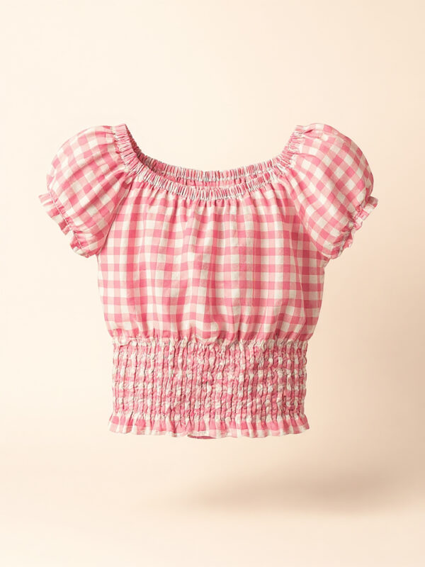 Girls pink crop top