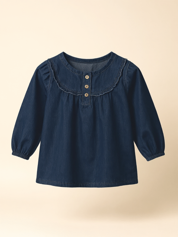 Blue full-sleeve girls top - Image 3