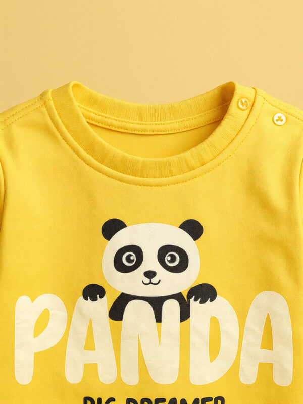 Yellow panda girls half sleeve tee - Image 4