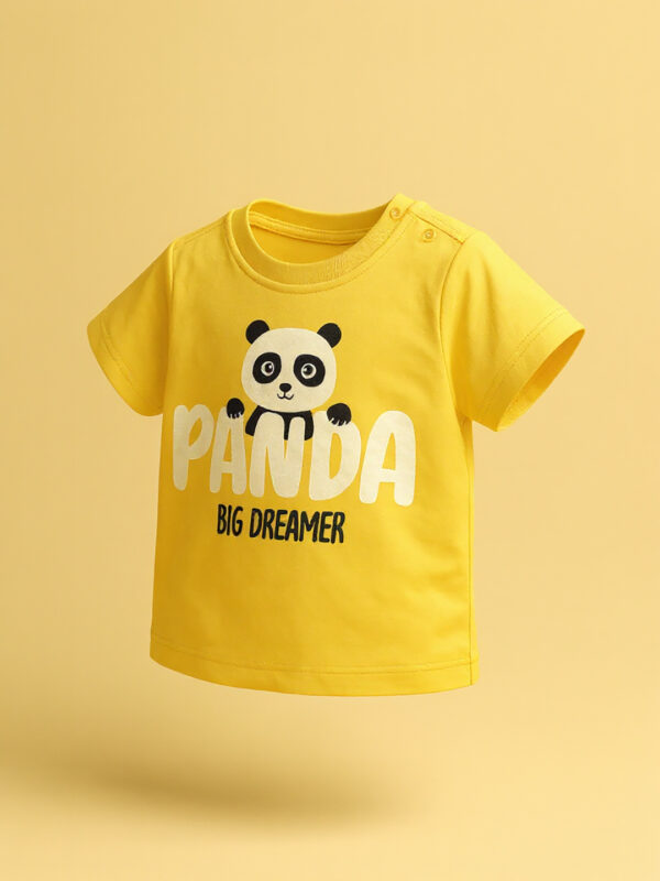 Yellow panda girls half sleeve tee - Image 2