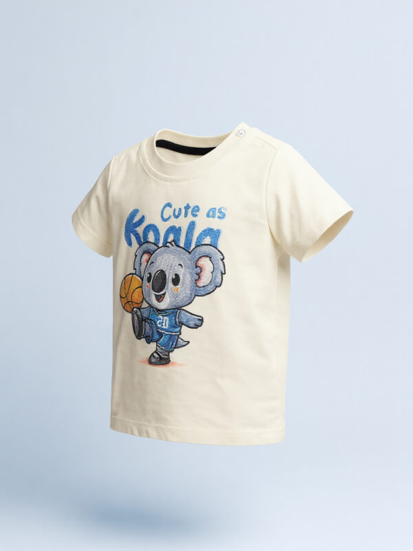 "Cute as koala" white half sleeve tee - Image 4