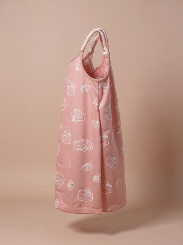 Pink threaded girls sleeveless frock - Image 3