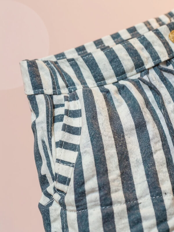 Blue & white striped shorts - Image 4