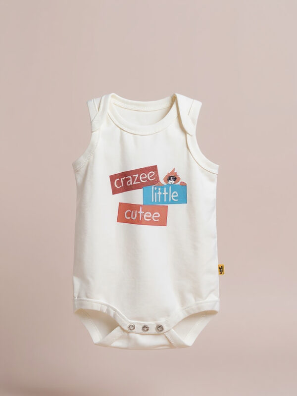 Crazy little no sleeve baby romper