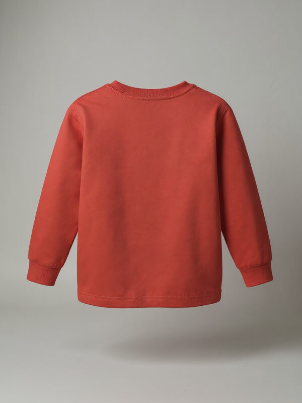 Red full sleeve boys sweatshirt - Image 3