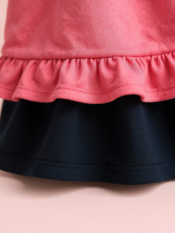 Pink & black layered girls top - Image 3