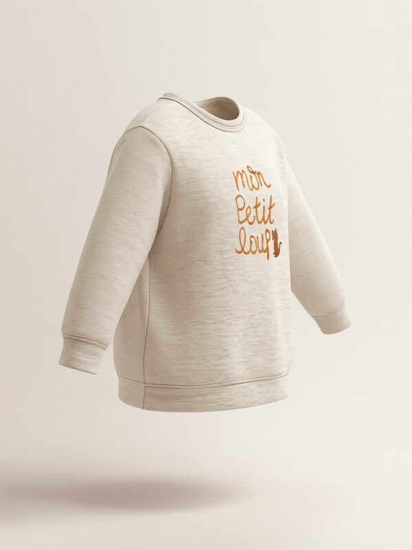 White full sleeve kids sweatshirt - Image 5