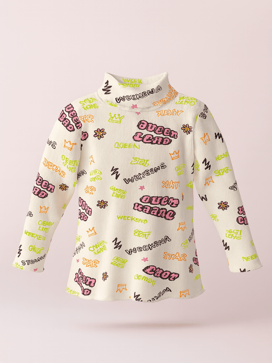 Colorful girls graffiti tee